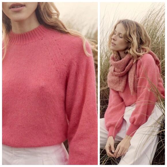 Doen Small Marsena Sweater Pink Juneberry Alpaca Wool knit - Picture 1 of 10
